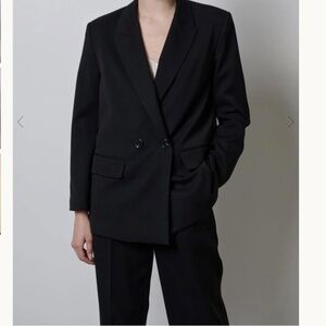 VELVET BY JENNY GRAHAM WOMENS 2 PIECE SUIT SET FAIRFAX BLAZER PANTS BLACK SZ 10